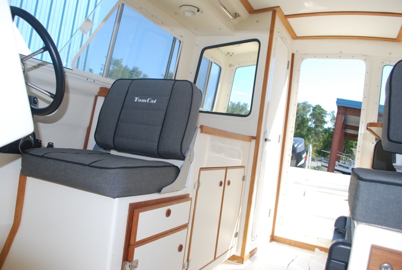 Our new 2009 Tomcat 255 "Destiny" at Wefings Marine in Eastpoint, Florida September 2009 - Starboard interior
