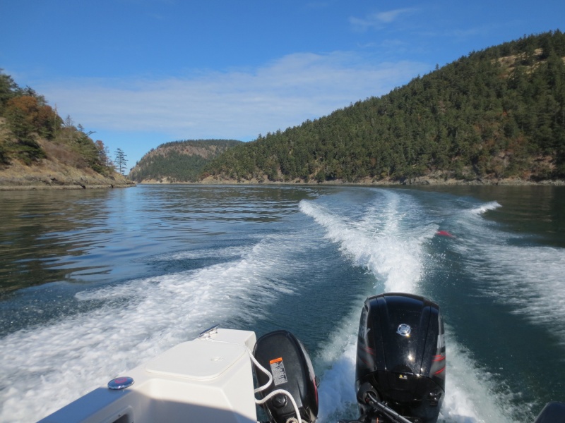 Passing through Willow Island and Blakely Island