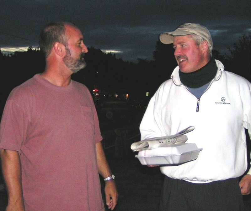 (Pat Anderson) Bill and Brock Outside the Dog Pound (Who Let the Dogs Out?)