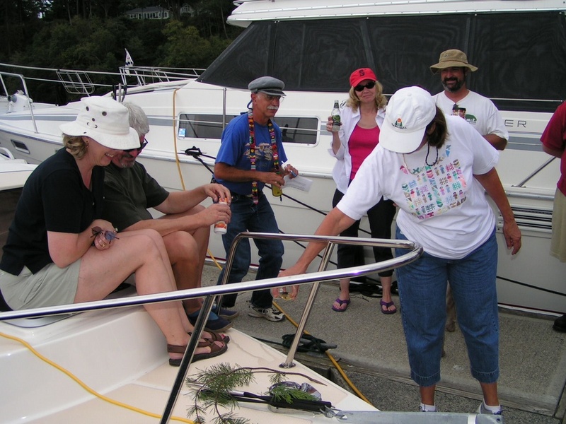 (Pat Anderson) Linda Pours Nectar on Anita Marie to Appease King Neptune