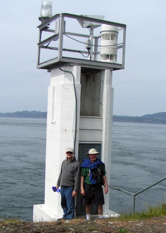(Pat Anderson) - Lyle (Bess-C) and Brock (Bambina) at Turn Point Light, Stuart Island