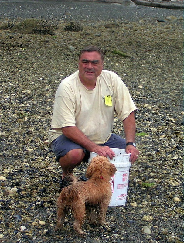(Pat Anderson) Pat (Da Photog) and Oscar Gathering Mussels
