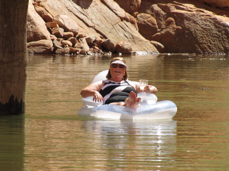 Patty on Float at Iceberg Canyon 9-15-14