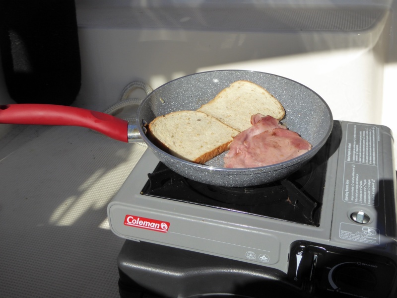 People sometimes ask me, "Mike, what do you eat for breakfast while boating?".  I often respond, "People, I usually prefer some form of processed pork for breakfast"