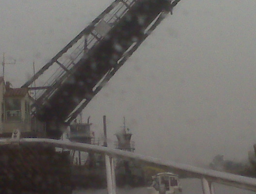Petaluma draw bridge at 8am to let us through