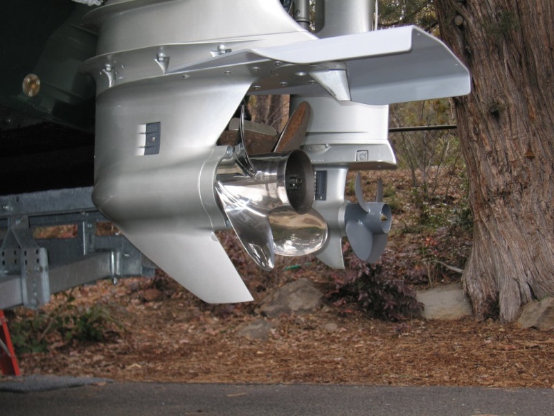 PowerTech OFS 15-1/4 x 14 prop & Permatrim M9 hydrofoil ? Thanks Da Nag for your write-up on the Permatrim unit.  Performance (cruise weight, sea level & flat water) - WOT = 31.4 Kn SOW @ 5,750 RPM.  Negligible vibration during low speed operation, smooth~easy transition to planing speeds, and excellent tracking.