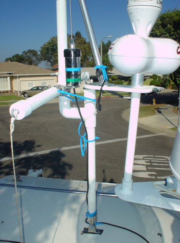 PVC pipe support for radar bracket\'s shelf