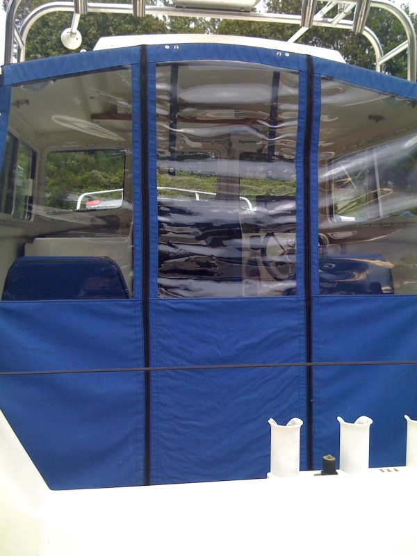 repaired canvas door by King Marine Seattle