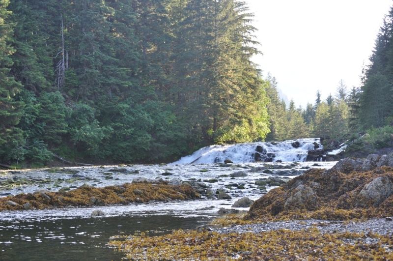 River entering Pavlof Harbor anchorage