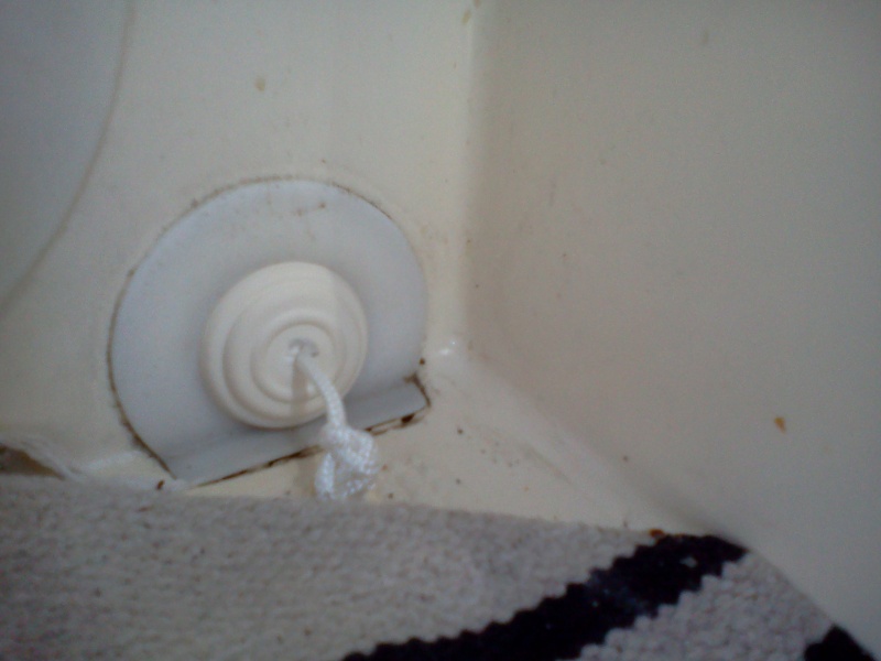 scupper plugs added to keep the mats from  soaking when we have too many guests on one corner with full fuel.