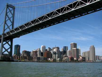 Skyline under the Bay Bridge