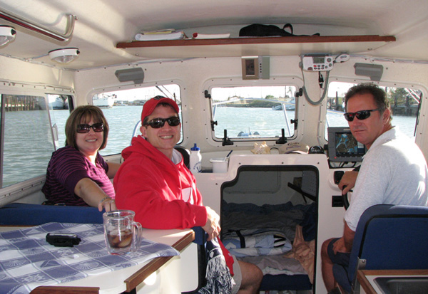 Smiling faces onboard Wild Blue