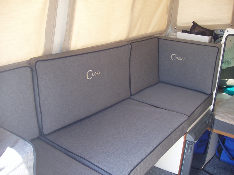Sofa over table, looking forward