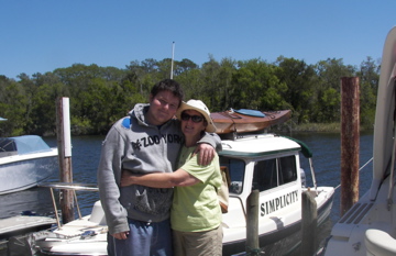 Son Zack and Linda in St. Marks