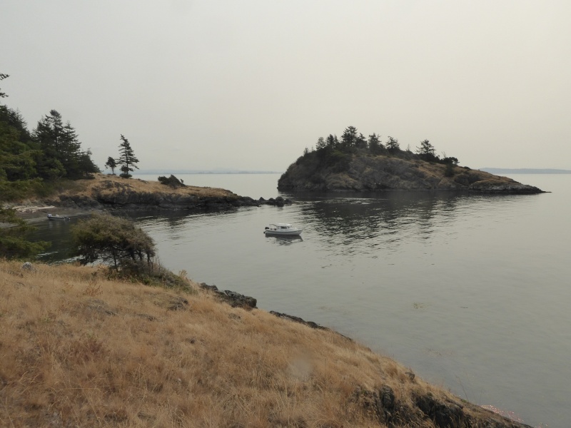 South cove of Saddlebag. Normally you should be able to see the foothills and Mount Baker in the background, but the haze from the wildfires decreased visibility