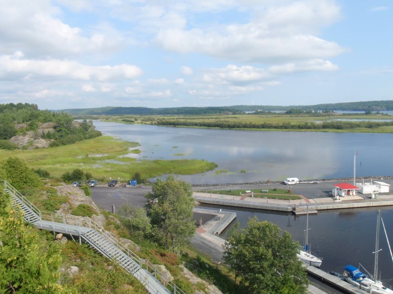 Spanish River and marina Ontario Canada
