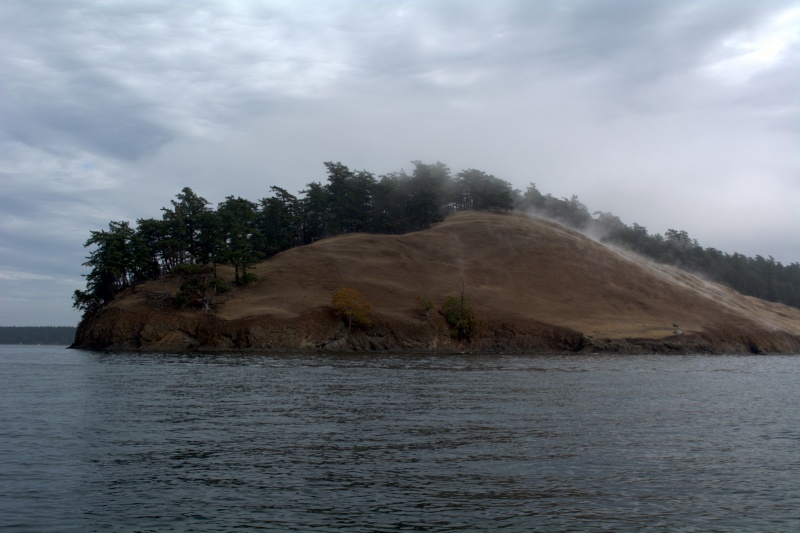 Spieden steaming after the August rains stopped