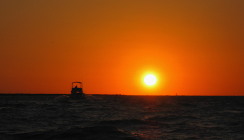 sportfisher heading out at sunrise