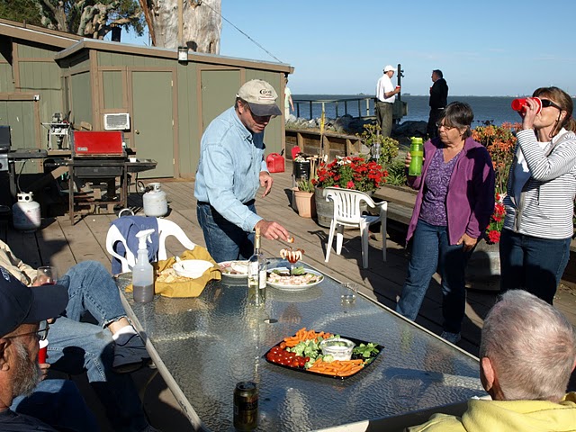 Steve (Dora Jean) find the shrimp almost gone.  That's what he gets for going fishing.