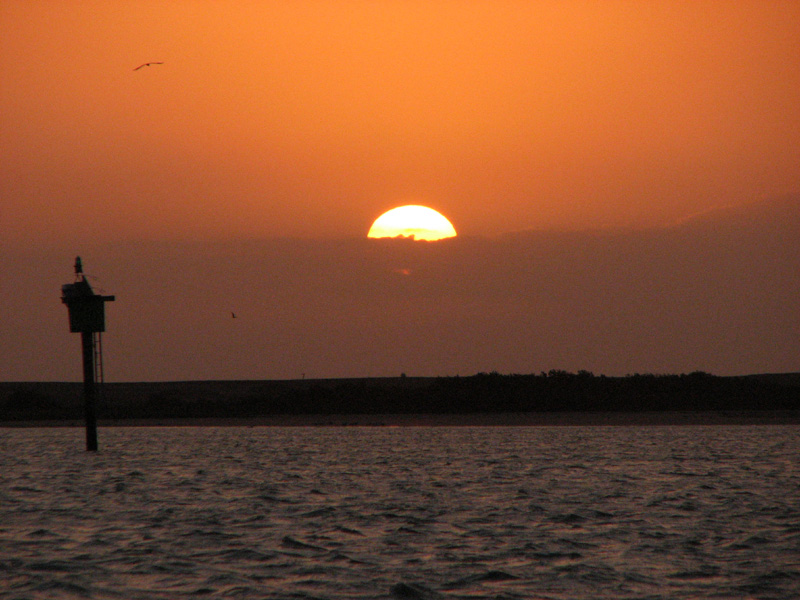 Sunrise in the ship channel