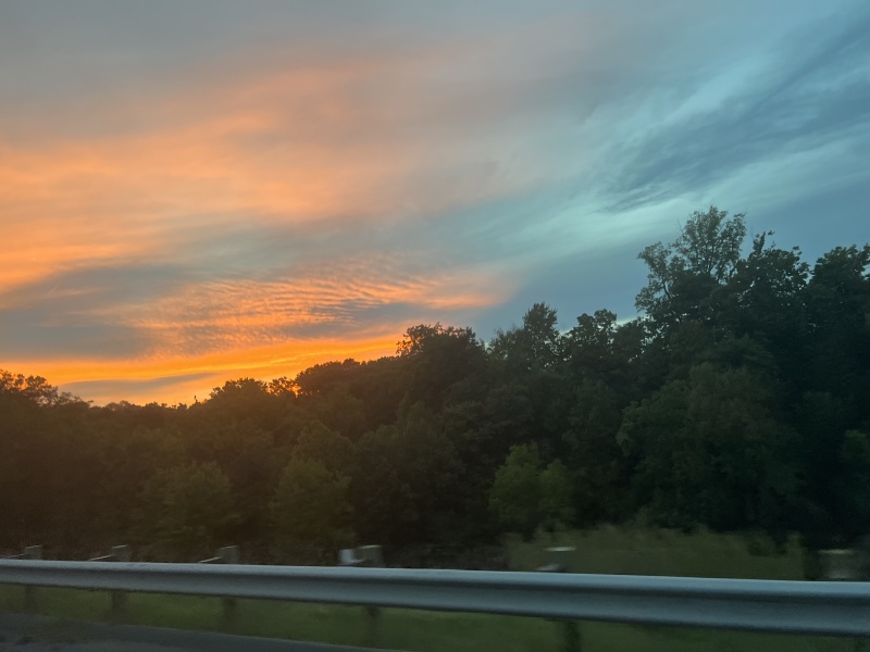 Sunset along I90 near Cleveland