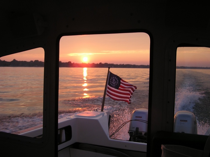 Sunset - North of Port Huron, Michigan on Lake Huron