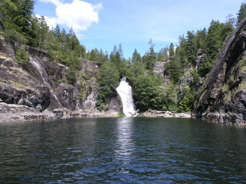 Teakerne Falls West Redonda Is, BC.JPG
