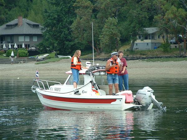 The Dancin' Dave Family on the 16' "Sea Shift"