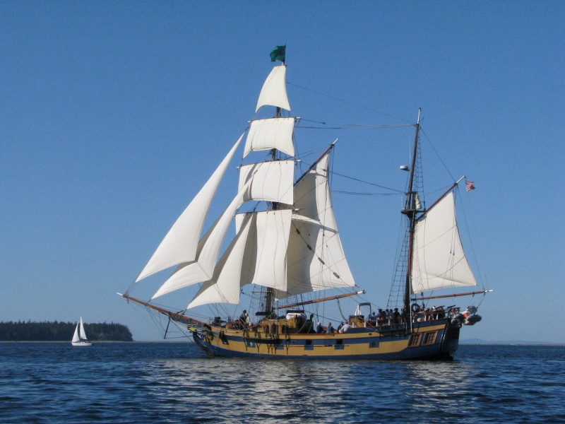 The "Hawaiian Chiefton" Sept 08 in Sequim Bay, during Tall Ship tours.