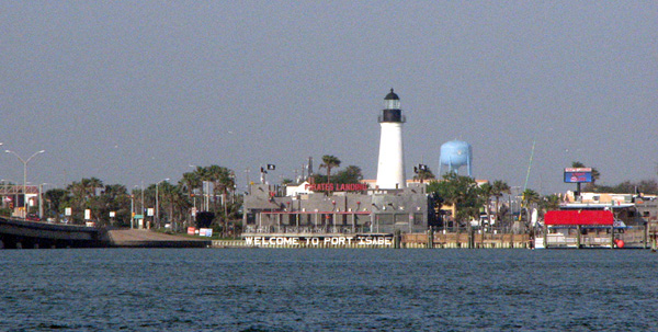 the lighthouse at Port Isabel