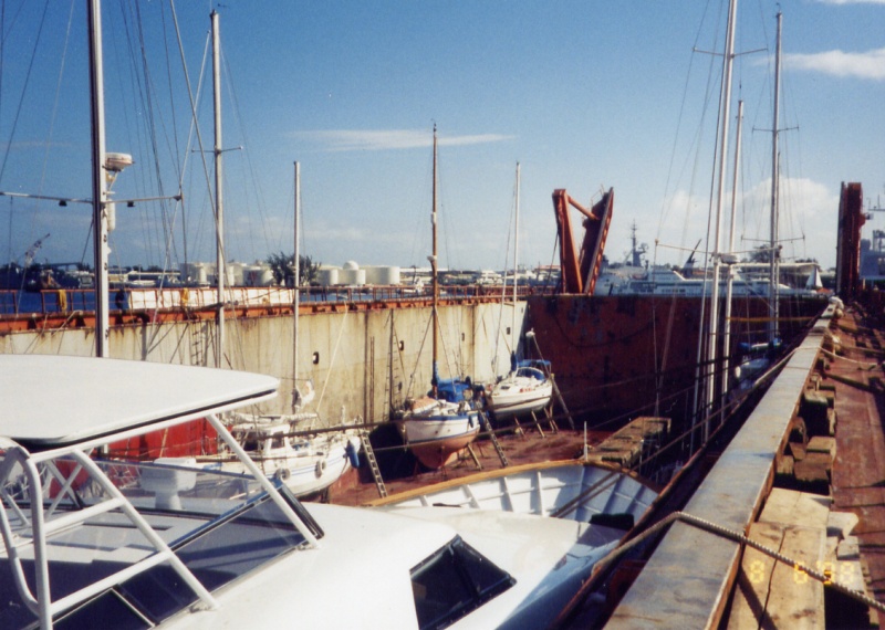 The little boat in the rear is Our Journey, 36\'