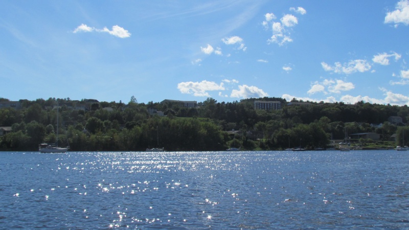 The outlying edges of Fredericton the provincial capital of the province of New Brunswick.