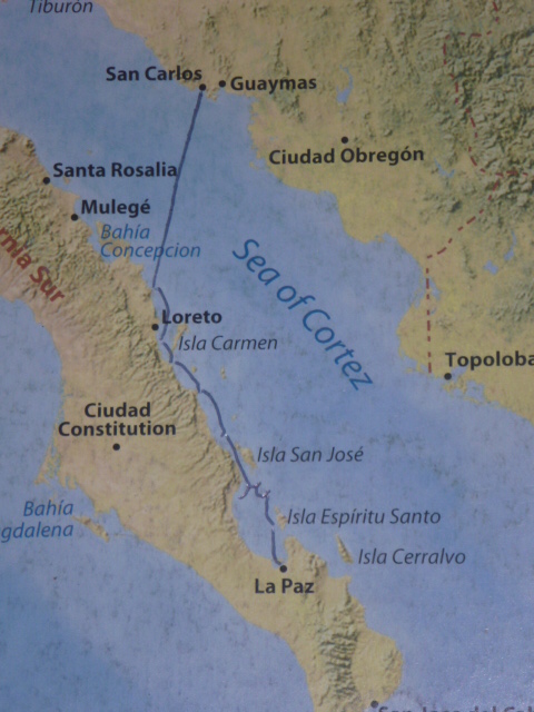 The route we took this last winter with Plan "B". We headed south in Nov. & returned the end of March. We went about 500 miles total, with a 96 mile crossing of the Sea each way. The boats performance was flawless.