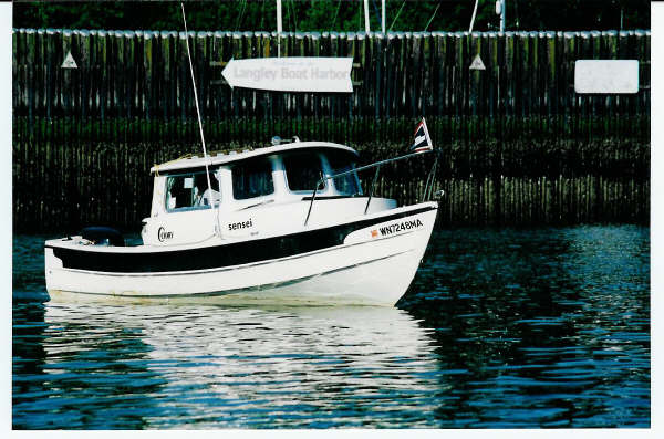 the SENSEI outside Langley Boat Harbor,WA