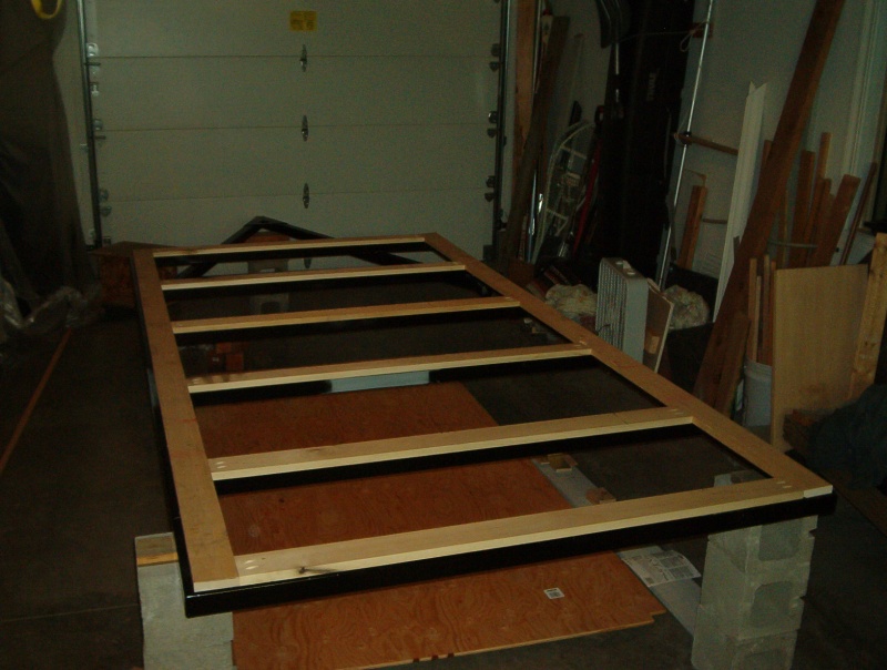 The start of the cabin. The cabin bolts to the trailer so if ether one is damaged it's easyer to repair.