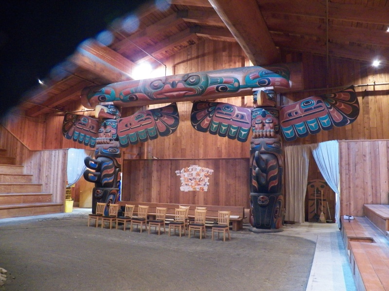These seats were for tribal elders and past chiefs.  The drum log is right behind, so I didn't think the seating arrangement was that good.  I have video of the dancing, but no way to post.
