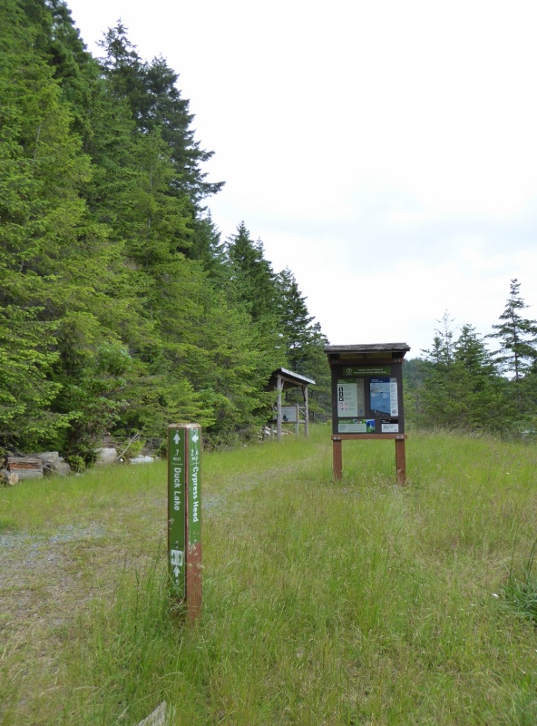 Trail at the entrance of Eagle Harbor on Cypress