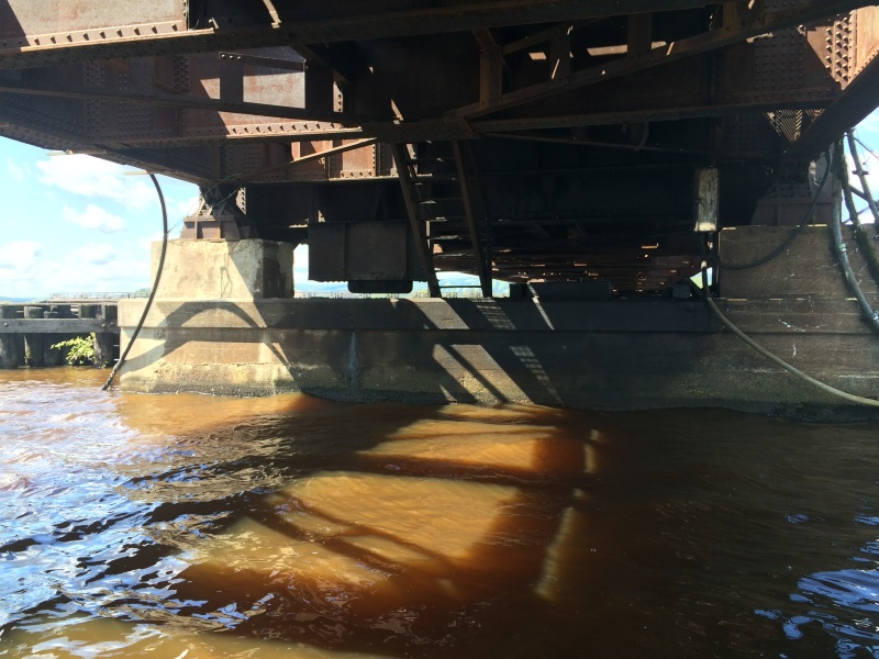 under the swing bridge