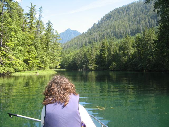 up Lucky Creek on the way to the falls, Barkley Sound