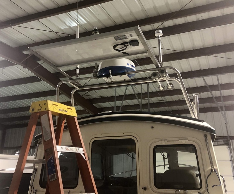Used  1 1/2\" Stainless Steel Angle to mount 100 Watt Solar Panel.