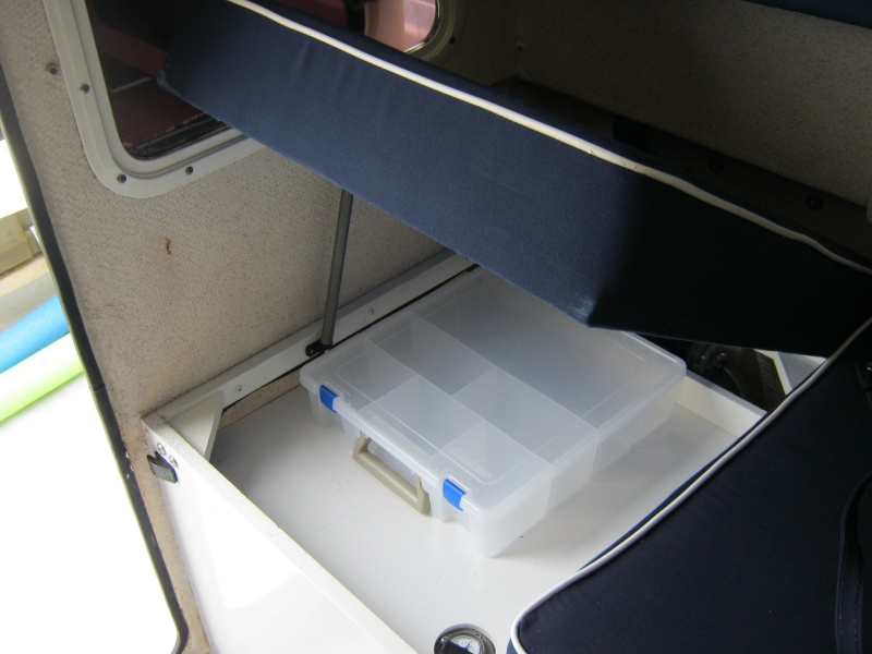 View 3, there is SO much storage space on these boats I am still amazed. I didn't have anything to put in here.... :)