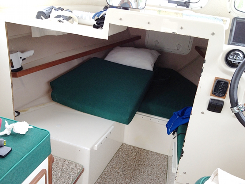 Widening the V-berth opening in the bulkhead proved much easier than we expected.