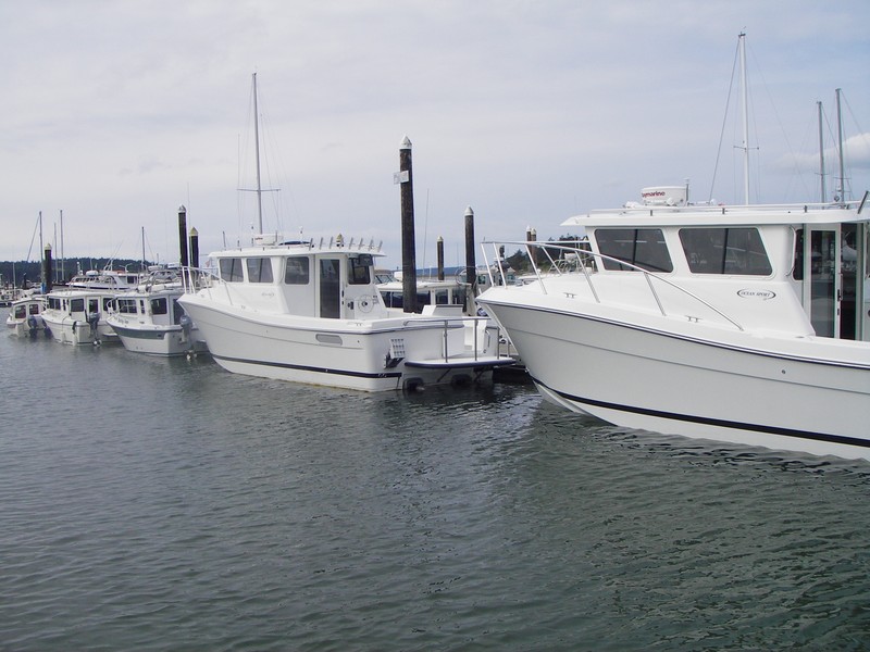 Yes There is a C-Dory in that line up.  Look waaaaaaaay down to the front.  Linked to "What Did You See at the Boat Show" thread.